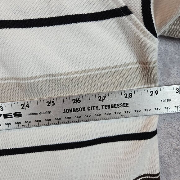 Karl Kani Gold Striped Polo Shirt 4X White Brown Black Mens Cotton/Polyester - Picture 4 of 11